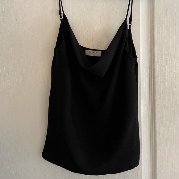 Black Cowl Neck Tank - Picture 2 of 3